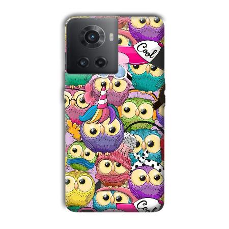 Colorful Owls Customized Printed Back Case for OnePlus 10R 5G