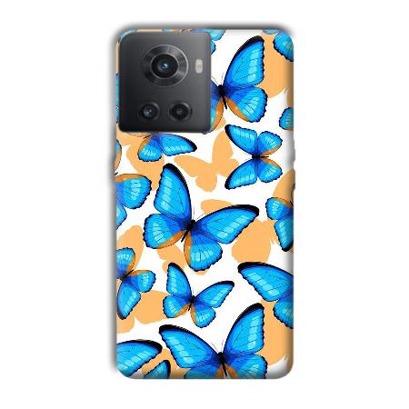 Blue Butterflies Customized Printed Back Case for OnePlus 10R 5G