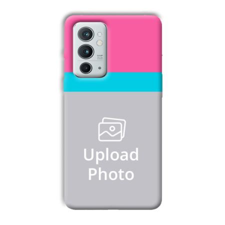 Pink & Sky Blue Customized Printed Back Case for OnePlus 9RT
