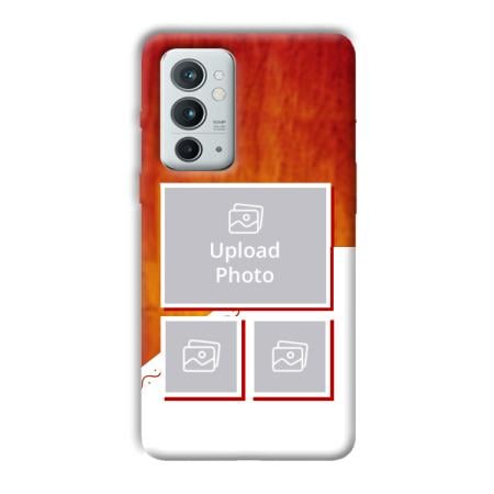 Red White Background Customized Printed Back Case for OnePlus 9RT