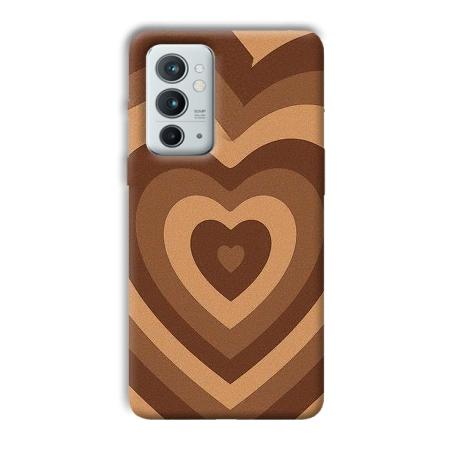 Brown Hearts Customized Printed Back Case for OnePlus 9RT