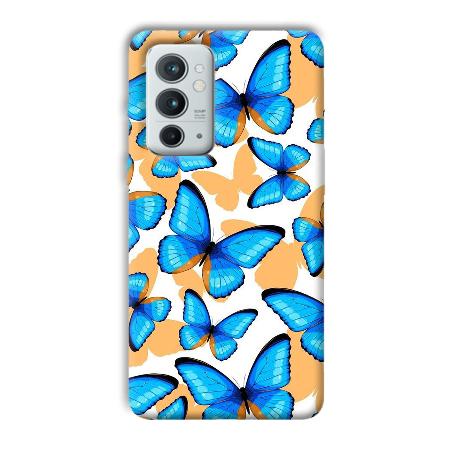 Blue Butterflies Customized Printed Back Case for OnePlus 9RT