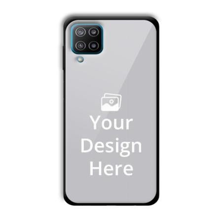 Glass Premium Customized Photo Printed Back Case for Samsung Galaxy F12