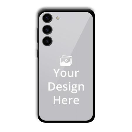 Glass Premium Customized Photo Printed Back Case for Samsung S23+