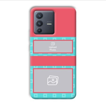 Blue Pink Customized Printed Back Case for Vivo V23
