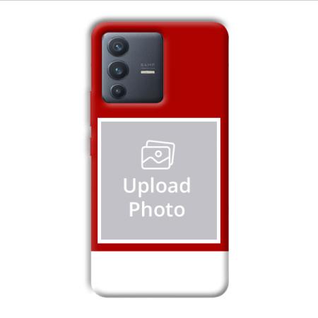 Red & White Customized Printed Back Case for Vivo V23