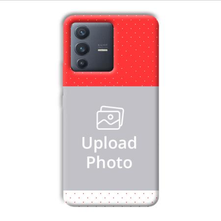 Red White Customized Printed Back Case for Vivo V23