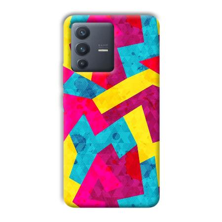 Pink Yellow Pattern Customized Printed Back Case for Vivo V23
