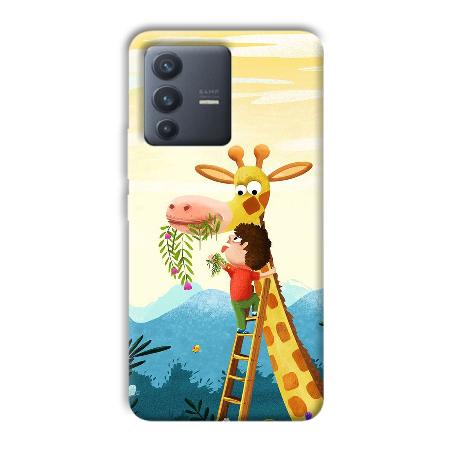 Giraffe & The Boy Customized Printed Back Case for Vivo V23