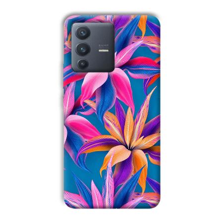 Aqautic Flowers Customized Printed Back Case for Vivo V23