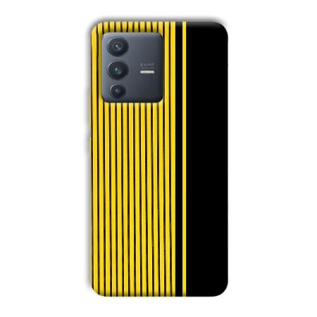 Yellow Black Design Customized Printed Back Case for Vivo V23