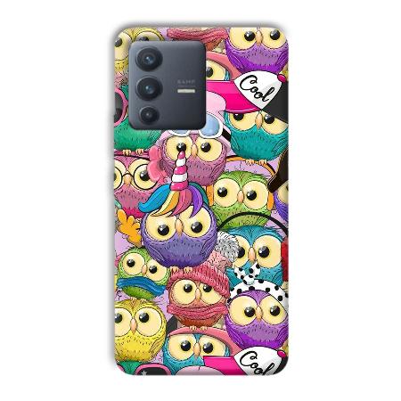 Colorful Owls Customized Printed Back Case for Vivo V23