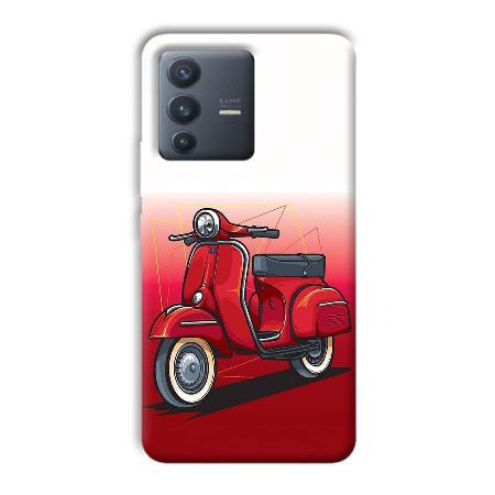 Red Scooter Customized Printed Back Case for Vivo V23