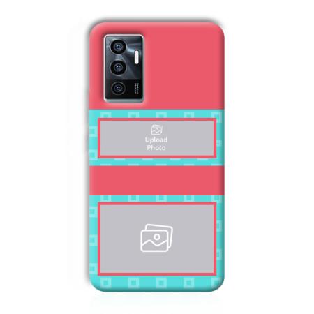 Blue Pink Customized Printed Back Case for Vivo V23e