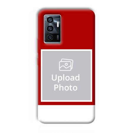 Red & White Customized Printed Back Case for Vivo V23e