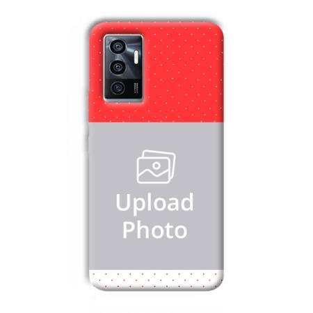 Red White Customized Printed Back Case for Vivo V23e