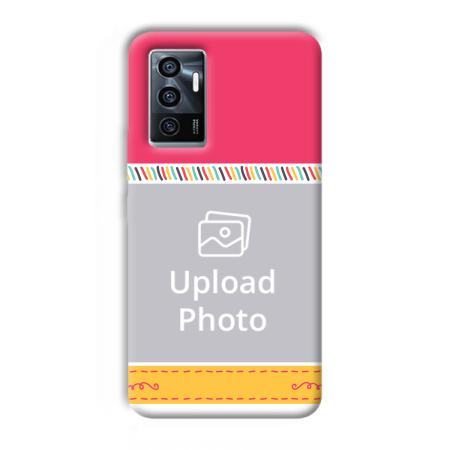Pink Yellow Customized Printed Back Case for Vivo V23e