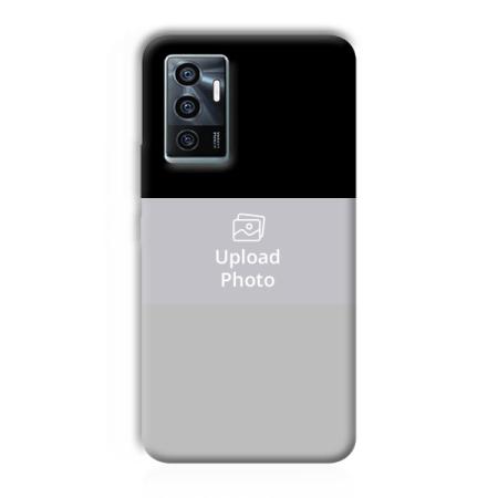 Black & Grey Customized Printed Back Case for Vivo V23e