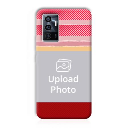 Red Pink Design Customized Printed Back Case for Vivo V23e