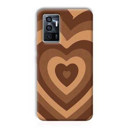 Brown Hearts Customized Printed Back Case for Vivo V23e