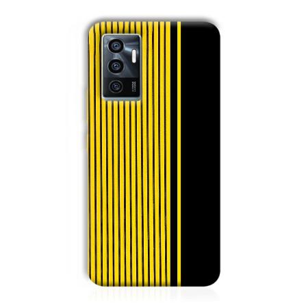 Yellow Black Design Customized Printed Back Case for Vivo V23e