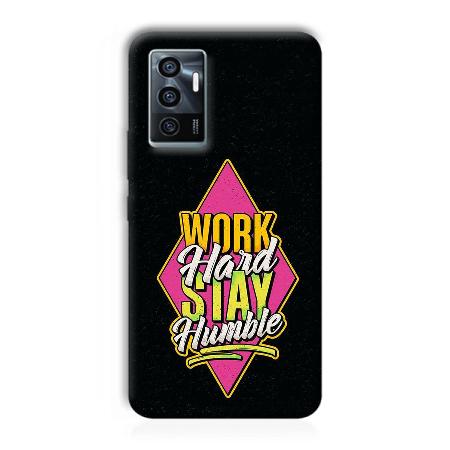Work Hard Quote Customized Printed Back Case for Vivo V23e