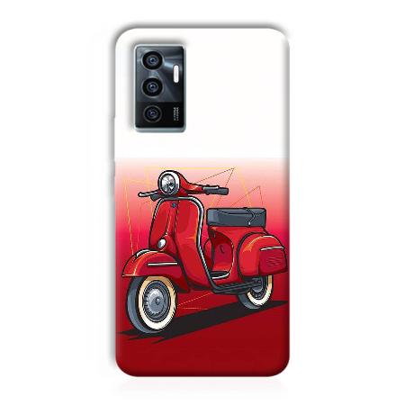 Red Scooter Customized Printed Back Case for Vivo V23e