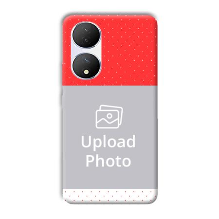 Red White Customized Printed Back Case for Vivo Y100