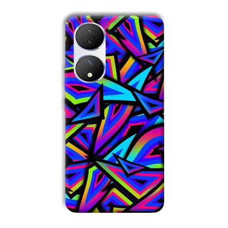 Blue Triangles Customized Printed Back Case for Vivo Y100