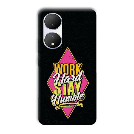 Work Hard Quote Customized Printed Back Case for Vivo Y100