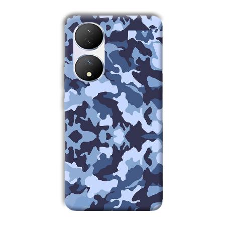 Blue Patterns Customized Printed Back Case for Vivo Y100