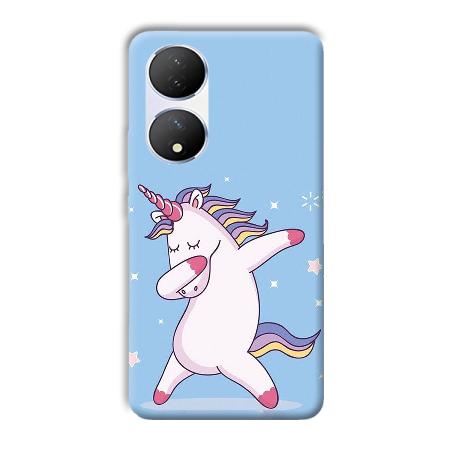 Unicorn Dab Customized Printed Back Case for Vivo Y100