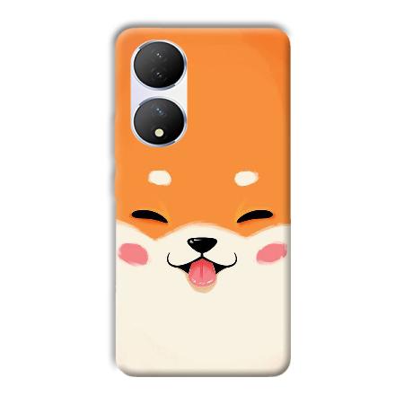 Smiley Cat Customized Printed Back Case for Vivo Y100