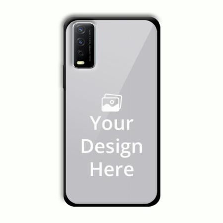 Glass Premium Customized Photo Printed Back Case for Vivo Y12G