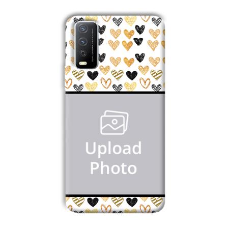 Small Hearts Customized Printed Back Case for Vivo Y12s