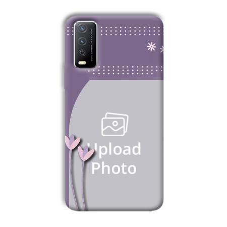 Lilac Pattern Customized Printed Back Case for Vivo Y12s
