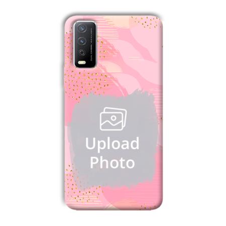 Sparkly Pink Customized Printed Back Case for Vivo Y12s