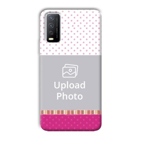 Baby Pink Design Customized Printed Back Case for Vivo Y12s
