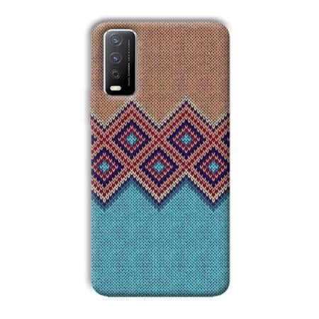 Fabric Design Customized Printed Back Case for Vivo Y12s