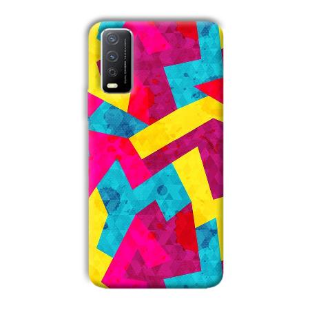 Pink Yellow Pattern Customized Printed Back Case for Vivo Y12s