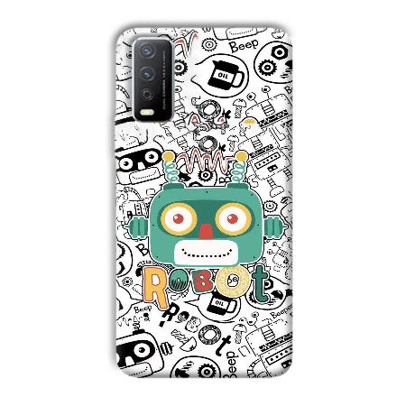 Animated Robot Customized Printed Back Case for Vivo Y12s