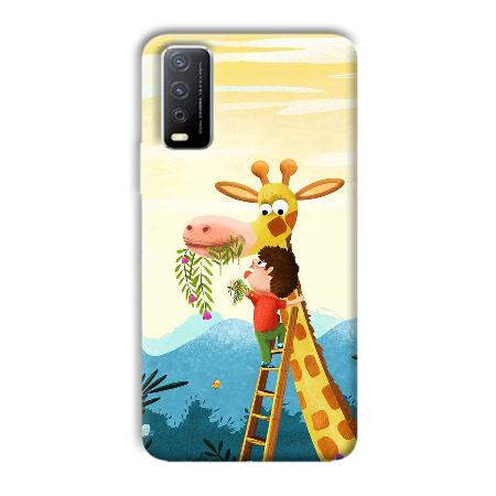 Giraffe & The Boy Customized Printed Back Case for Vivo Y12s