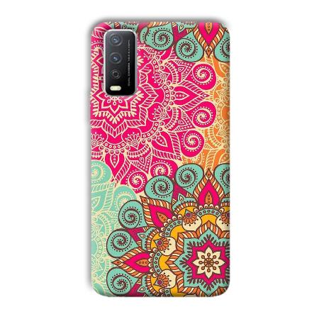 Floral Design Customized Printed Back Case for Vivo Y12s