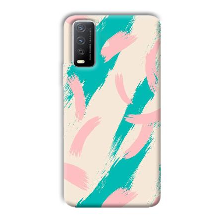 Pinkish Blue Customized Printed Back Case for Vivo Y12s