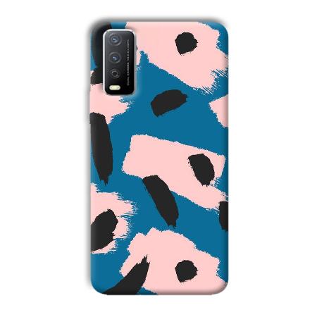 Black Dots Pattern Customized Printed Back Case for Vivo Y12s