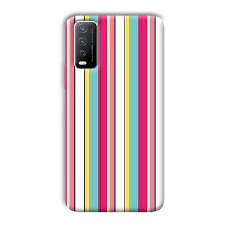 Lines Pattern Customized Printed Back Case for Vivo Y12s