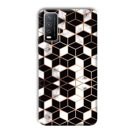 Black Cubes Customized Printed Back Case for Vivo Y12s