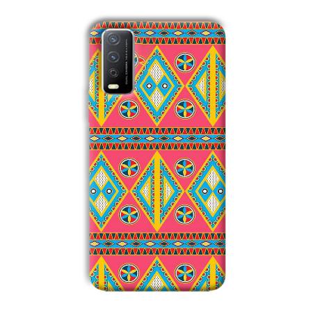 Colorful Rhombus Customized Printed Back Case for Vivo Y12s