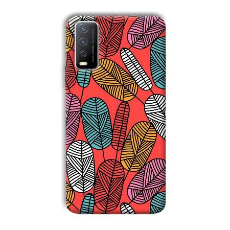 Lines and Leaves Customized Printed Back Case for Vivo Y12s