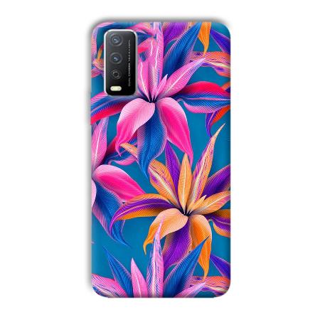 Aqautic Flowers Customized Printed Back Case for Vivo Y12s